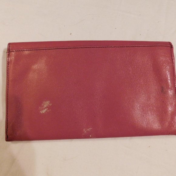 PINK multipocket WALLET 100%Leather Edward Harvey Vintage - Picture 10 of 10